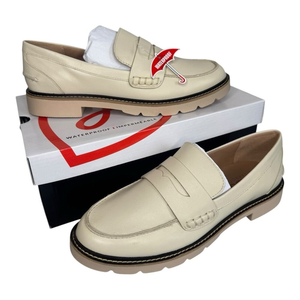 Blondo Waterproof Bone Leather Penny Loafers Womens Size 7.5 NEW